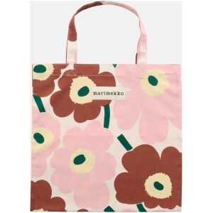 Marimekko tøynett Pieni Unikko Pink/Beige/Brown