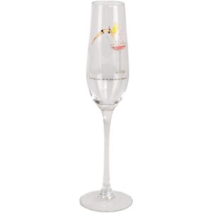 Champagneglass "Livet må leves, så det hele ikke er forgjeves"