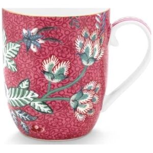 Pip Studio Krus Liten 145ml Blomster Fest Mørk Rosa