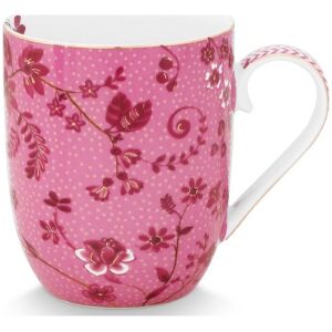 Pip Studio Krus Liten 145ml Blomster Rosa