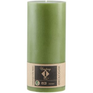 ECO 100% stearinlys 7x15cm skogsgrønn
