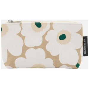 Marimekko Sminkeveske Mini Unikko Eelia Beige/Green