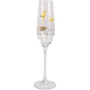 Champagneglass "Med ønske om en boblende julehøytid"