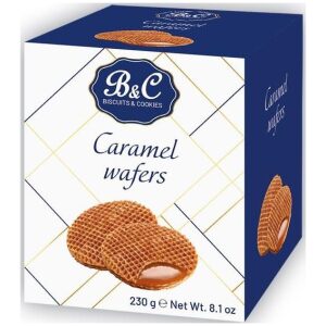 B&C Caramel Wafers 230g