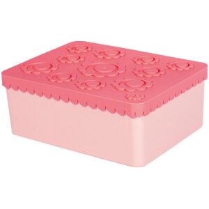 Blafre matboks i plast (treroms) Blomst rosa
